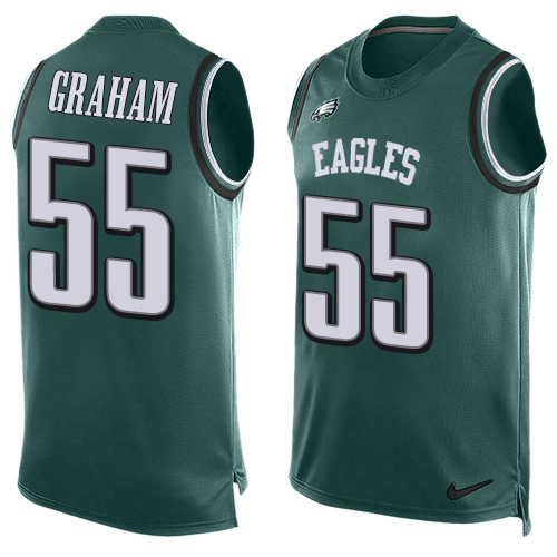 Men's Limited Brandon Graham Nike Jersey Midnight Green - #55 Player Name & Number Tank Top NFL Philadelphia Eagles